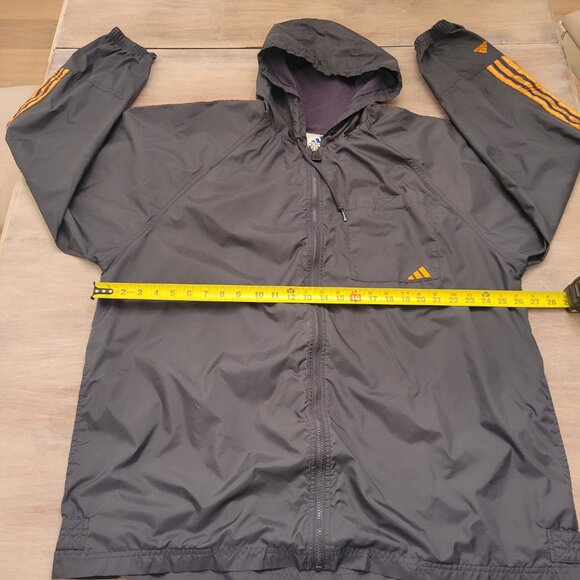 Adidas Originals Black Jacket Hoodie Windbreaker Men's XL Vintage Style - Picture 5 of 9